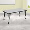 Emma and Oliver Mobile 28"Wx47.5"L Wave Flexible Collaborative Kids Adjustable Activity Table